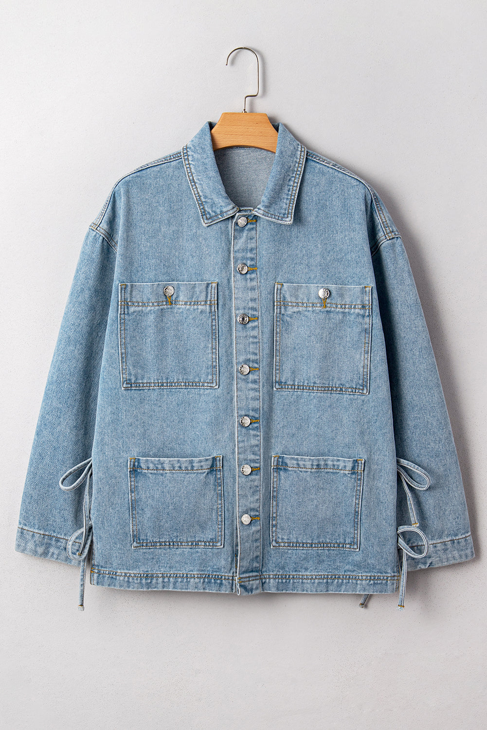 Beau Blue Oversized Denim Jacket – Charleston Coastal Casual