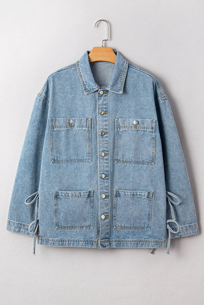 Beau Blue Oversized Denim Jacket – Charleston Coastal Casual