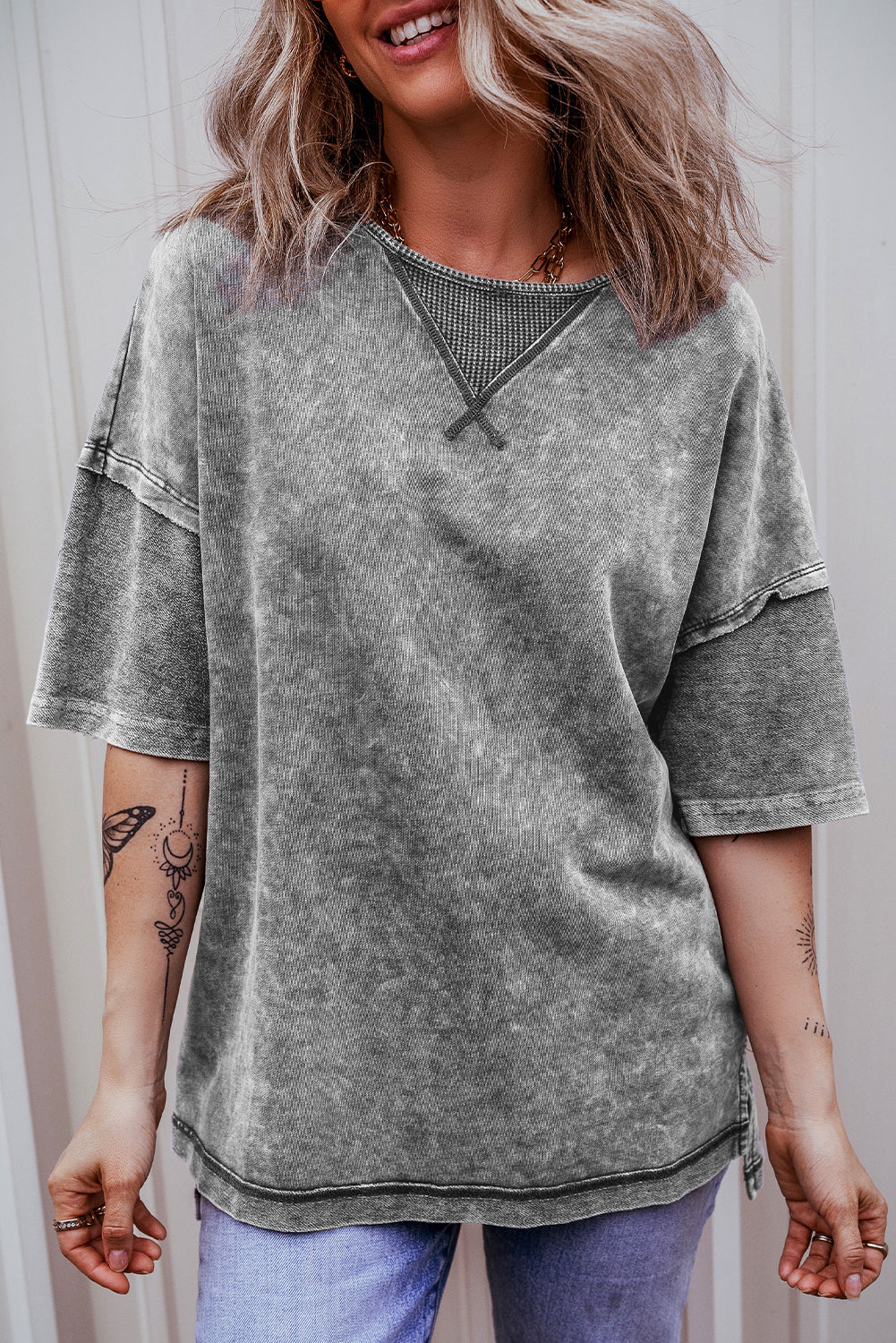 Mineral Wash Oversized Tee – Effortless Coastal Cool