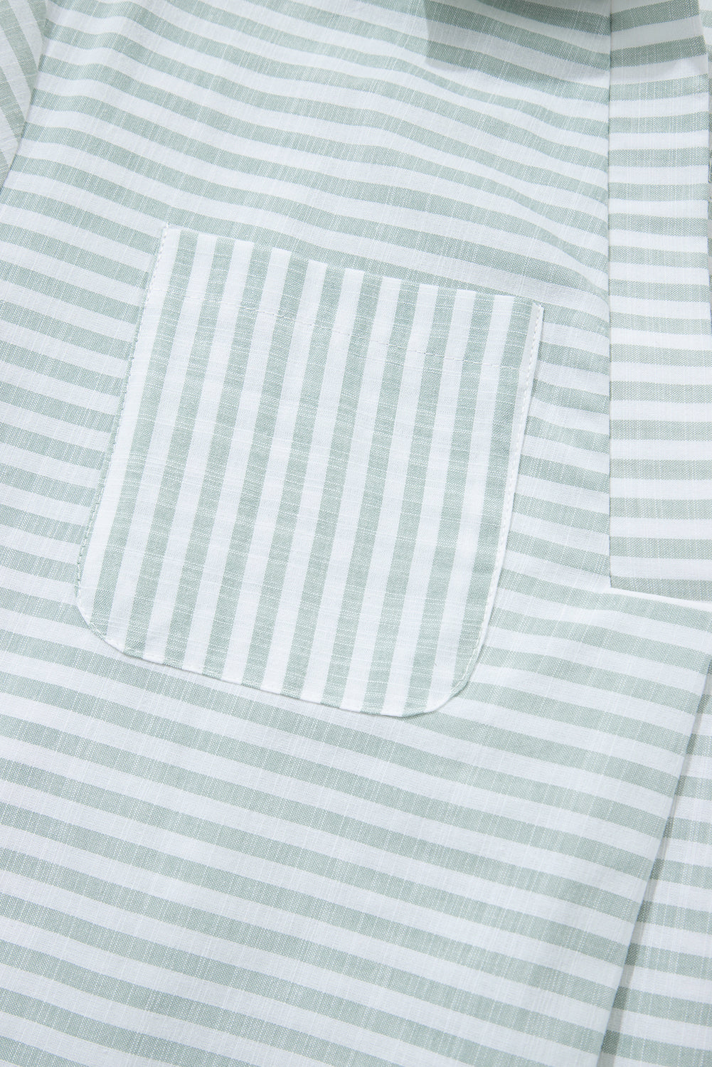 White Stripe Beach Cover Up Shirt – Collared Long Sleeve Button Down