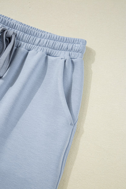 Half Zip Two Piece Pant Set – Hooded Pullover Lounge Outfit