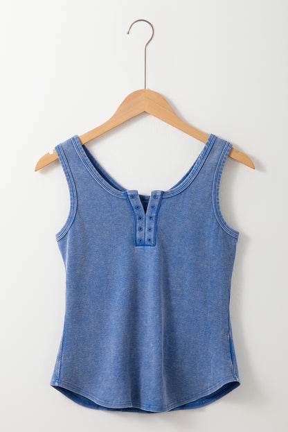 Sky Blue Notch Neck Tank – Vintage Coastal Staple