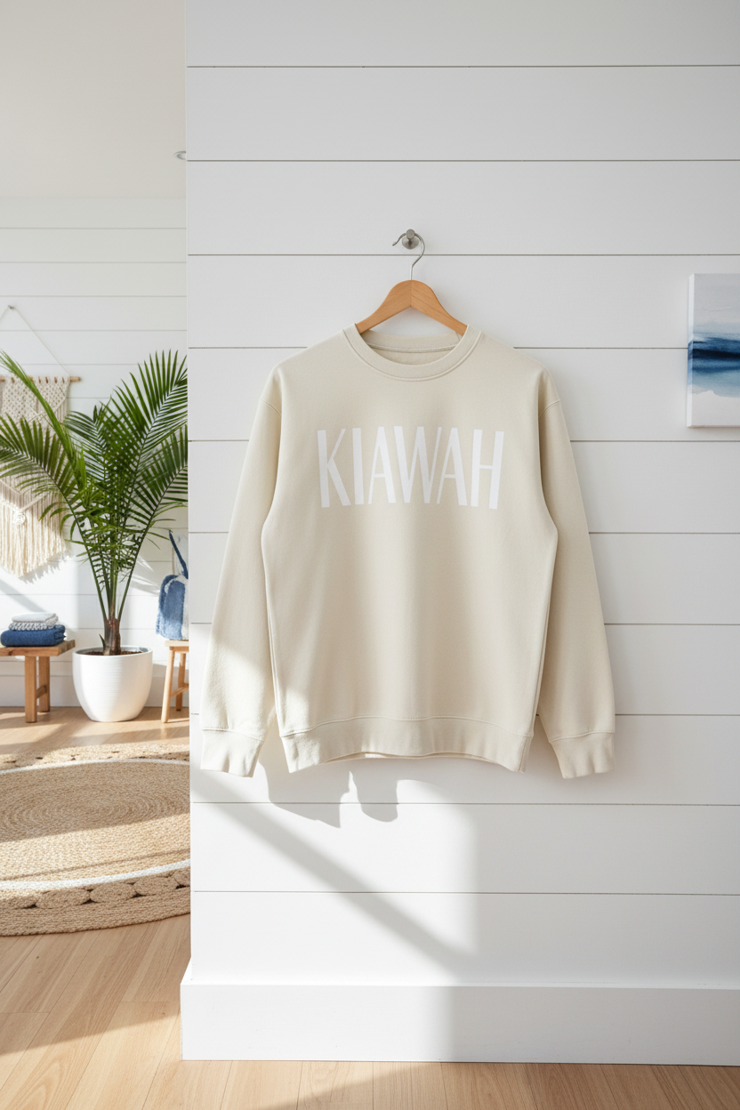 Preppy Kiawah Crewneck - Coastal Pullover