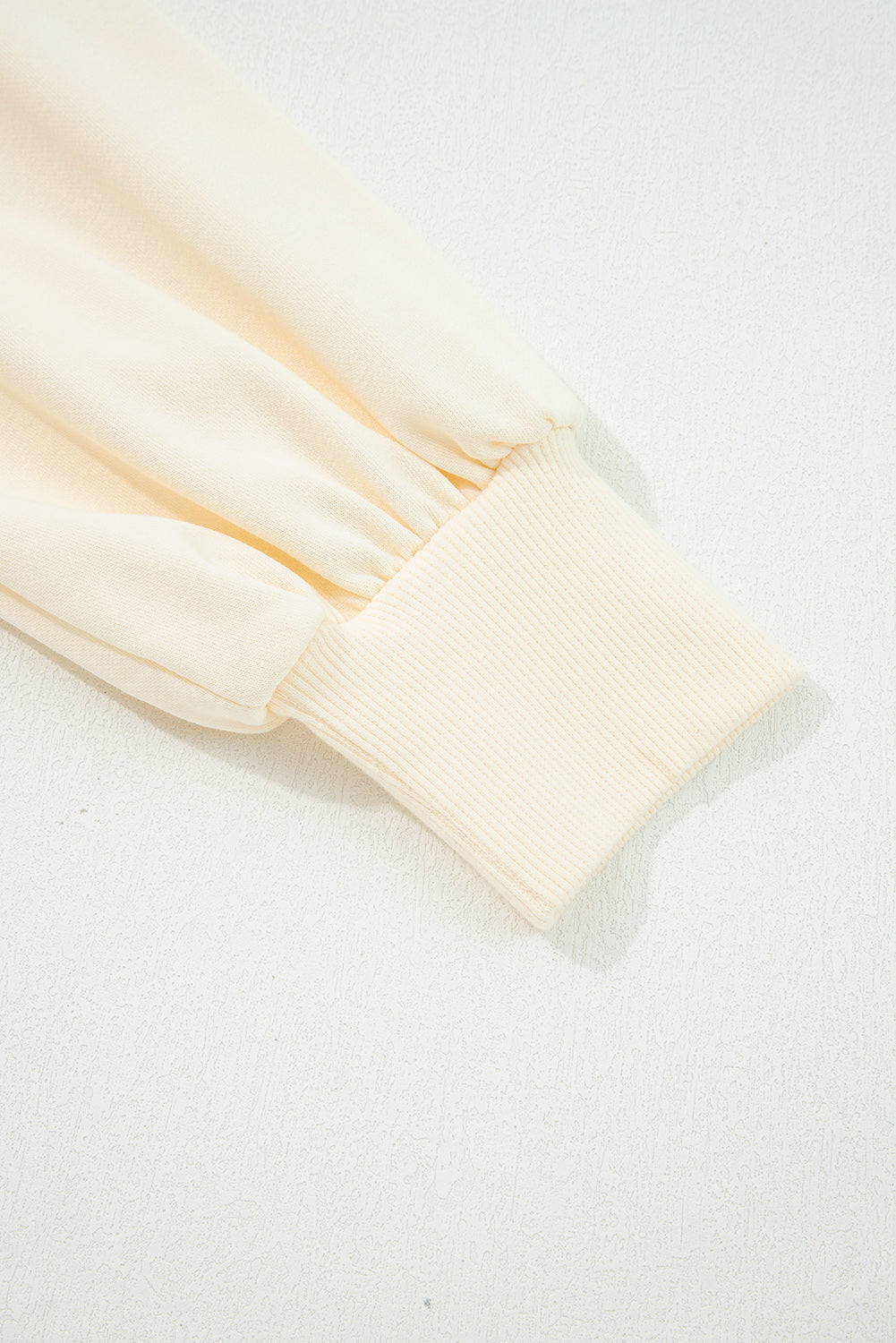 White Striped Collar Ruffle Sweatshirt