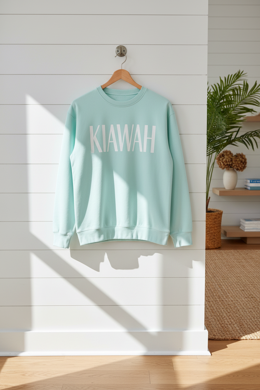 Preppy Kiawah Crewneck - Coastal Pullover