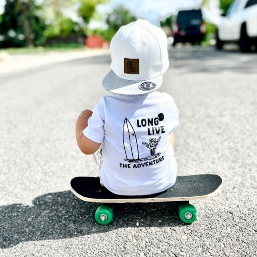 LONG LIVE THE ADVENTURE TEE - WHITE