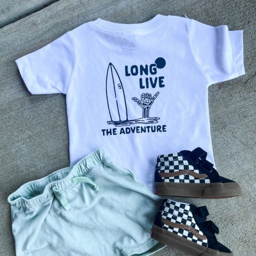 LONG LIVE THE ADVENTURE TEE - WHITE
