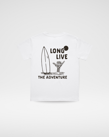 LONG LIVE THE ADVENTURE TEE - WHITE