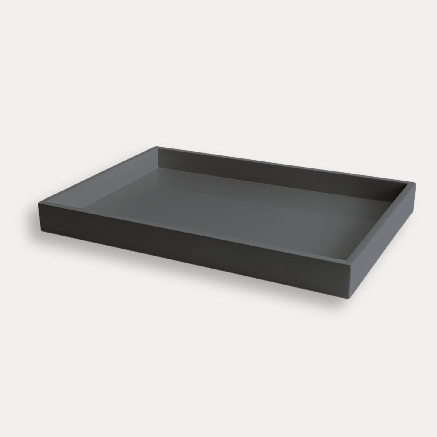 Dark Gray Lacquered Classic Tray