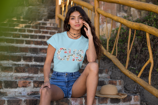 Floral CHS Women's Softstyle Tee - Casual Wear, Gift for Friends, Spring Fashion, Everyday Comfort, Unique Style