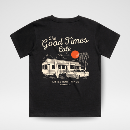 THE GOOD TIMES CAFE TEE - BLACK